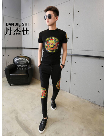 仕快手红人套装男春秋装社会人非主流帅气一套精神小伙秋天衣服一全身