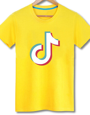 儿童爱心抖音t恤红人抖音同款t恤衫抖音音乐衣服符号周边男女短袖