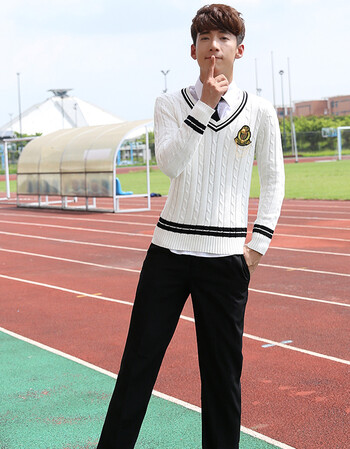 风毛衣套装校服秋季日式英伦风学院初高中英伦学生制服v6 男生套装1 s