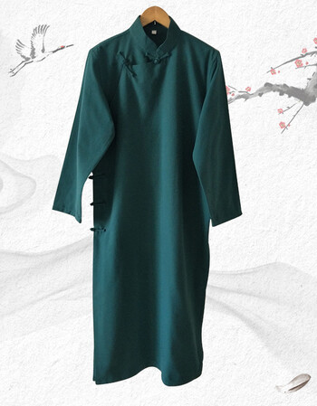 男士长袍马褂教书相声服装大褂快板服民国服装长衫五四青年学生装 加