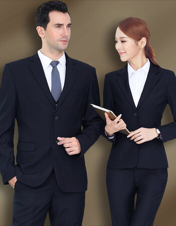女装 衬衫 悉云妮(xiyunni) 秋季新品男女职业装套装三件套 男女西装