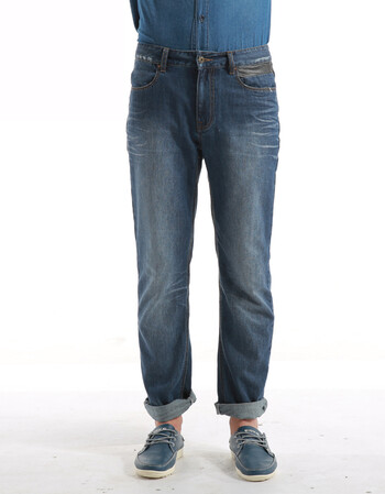 鸿星尔克(erke)正品断码清仓男士休闲牛仔裤 牛仔蓝 xl