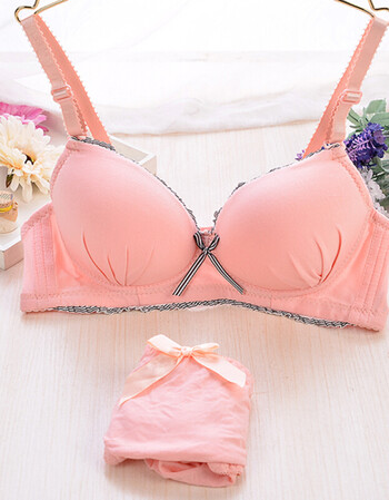 女生内衣文胸 少女18岁17岁19岁16岁 学生高中生初中生无钢圈 242虾红