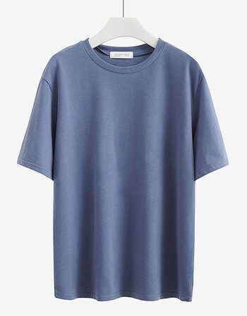 2018新款棉短袖t恤女装韩版百搭宽松色学生上衣 雾霾蓝【夏款】 m