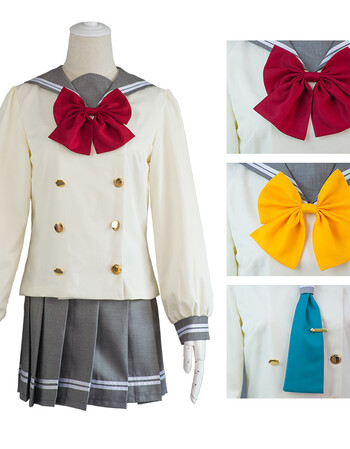 aqours 水团秋季jk校服cos制服 现货 上衣 短裙 黄色领结,现货 m