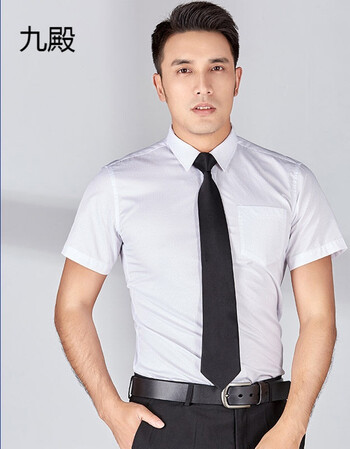 九殿2018男女公务员夏季职业装衬衫销售工装短袖白衬衫白领工作服衬衣
