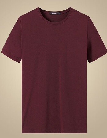 jeep/吉普男士纯色圆领夏季短袖t恤打底衫休闲纯打底衫男士莫代尔半袖