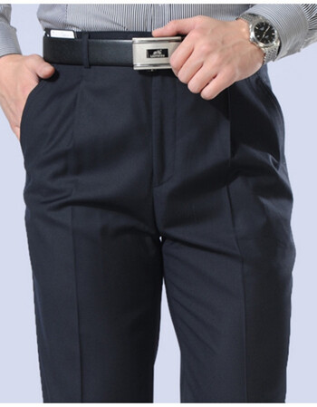 夏季男士正装西裤男式上班长裤子免烫大码 8008深蓝色薄西裤 31