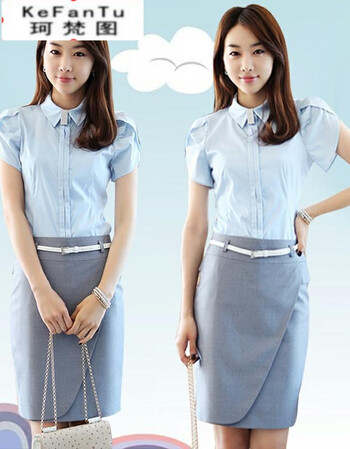 珂梵图夏季幼儿园教师园服女教师面试职业装正装酒店前台老师工作服