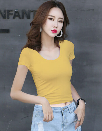 娇白蔷欢黑色t恤女夏一字领露脐短袖2018新款超短款半袖修身性感高腰