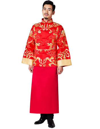 同款秀禾服新郎中式礼服男装结婚敬酒喜服唐装男士刺绣龙凤褂 晓明大