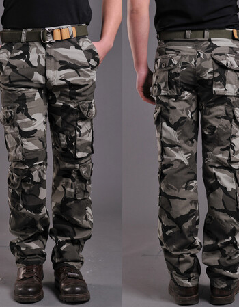 男士迷彩裤长裤休闲裤大码军装裤子军绿户外多袋裤宽松直筒裤全棉 21