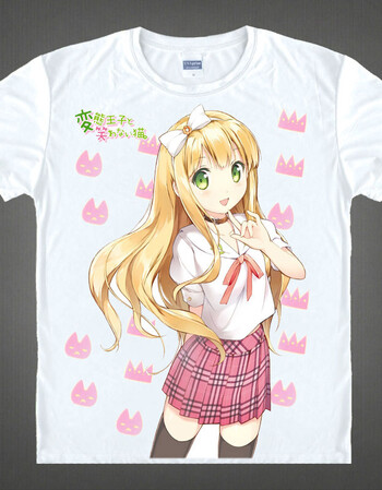 衣服短袖t恤男女夏变态王子与不笑猫 小豆梓二次元动漫周边t恤 短袖03