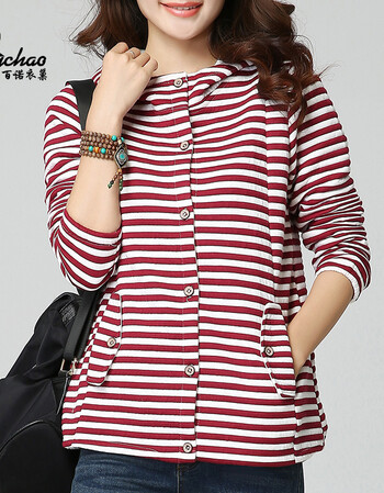 百诺衣巢秋冬季新款短款长袖休闲外套开衫女装卫衣连帽宽松上衣潮