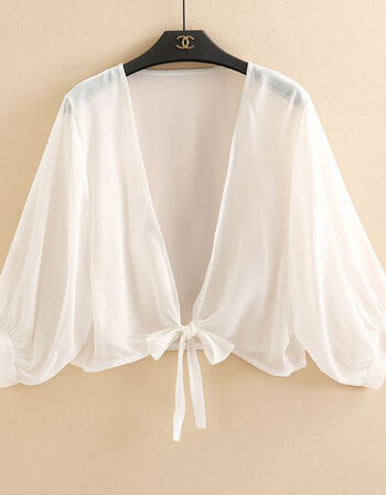 小披肩薄短款坎肩外套女大码韩版外搭蝙蝠袖防晒开衫 909蝙蝠袖 白色