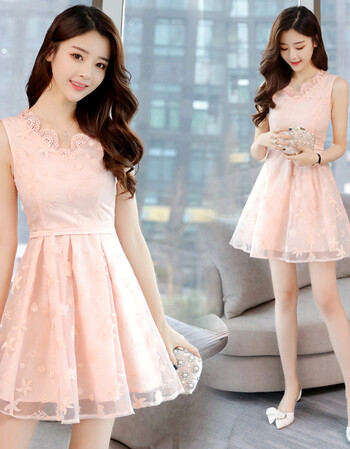 夏尔维纳少女心仙女连衣裙春2018新款女学生甜美公主裙显瘦初恋裙子夏