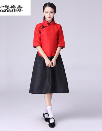 郗德鑫五四青年装女中山装演出服民国风女装民国学生装女古装服装演