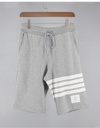 2018新款夏季tb针织运动休闲短裤男fog宽松大码五分裤女潮牌中裤 灰色