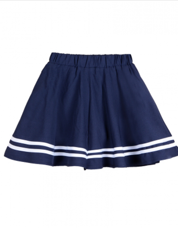 珂梵图180大码女童白裙裤夏季小学生校服短裙幼儿园9亲子班服半身裙灰