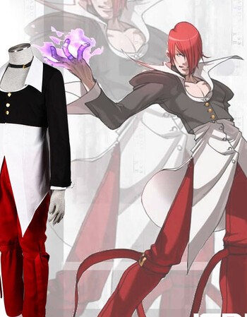 kop游戏cosplay服装男装八神庵cos服八神拳皇衣服全套演出服现货 五