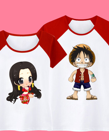 珂梵图2018夏季潮牌情侣装t恤海贼王路飞女帝蛇姬侣t恤衣服动漫男女装