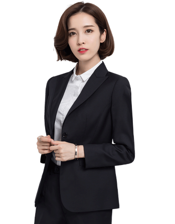 恒源祥秋冬女装职业装女套裤羊毛西服西装套装女士正装春季工作服