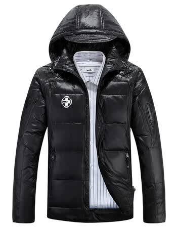 保罗·范维登羽绒服男士新款简约商务休闲羽绒服bl新户外 黑色 xxl