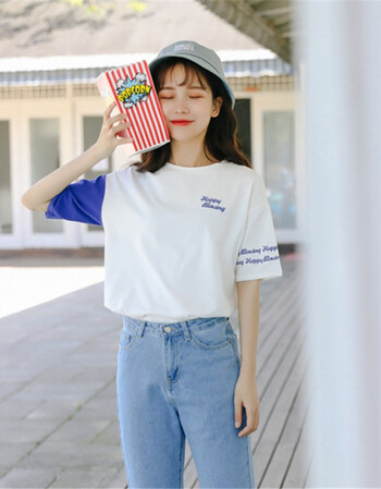 古莱登夏季阔腿牛仔裤搭配两件套装女学生bf韩版潮学院风小清新上衣