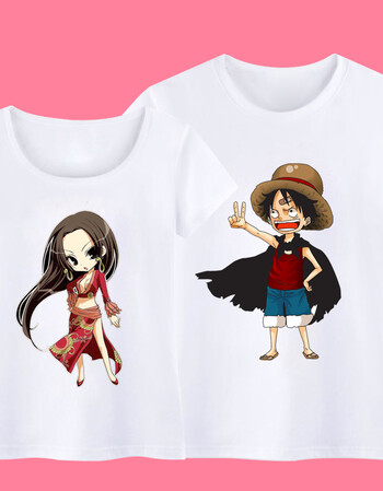 2018夏季潮牌情侣装t恤海贼王路飞女帝蛇姬侣t恤衣服动漫男女装 路飞
