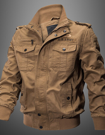 春季新款美国特种兵飞行员休闲工装夹克青年大码军装外套水洗纯棉