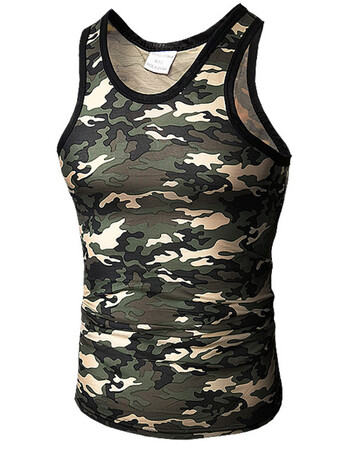 迷彩男士背心男速干青年夏季透气跨栏紧身运动吊带打底汗衫修身型