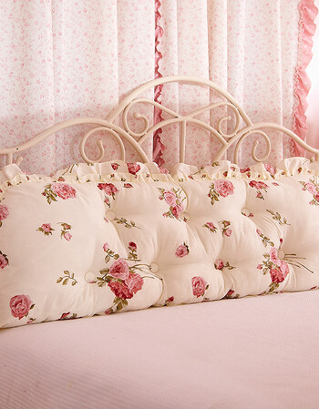 实木床双人床靠背大靠垫宿舍床靠垫床上靠背垫床头靠枕套双人北欧