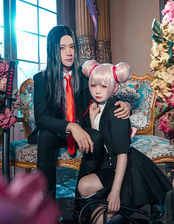 江南家 cos荣耀黑手党周瑜小乔西装衣服套装cosplay服装女男 西装乔