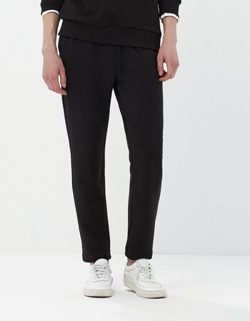 美特斯邦威2015冬装新款男系带针织裤602499 影黑 180/86a