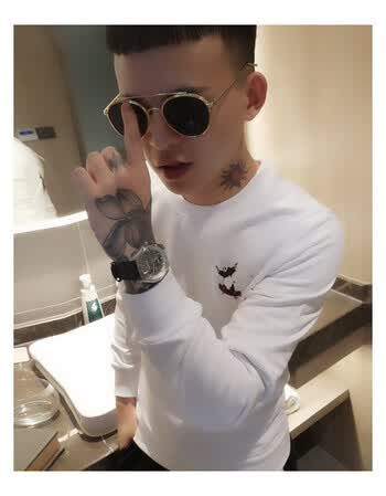 精神小伙港风韩版外套快手红人同款社会百搭卫衣男春秋款学生男装