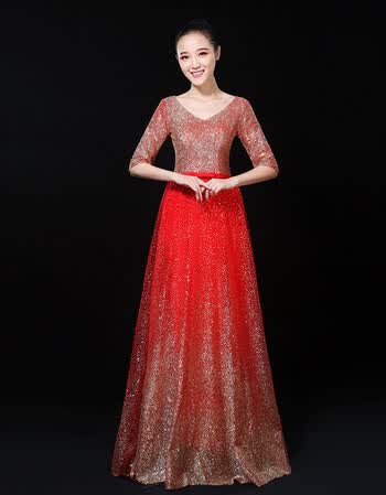 女装 礼服 古莱登(godlike) 古莱登大合唱服演出服装女新款唱歌朗诵