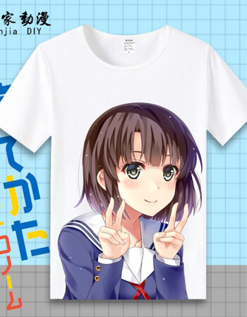 路人女主养成方法加藤惠动漫t恤短袖二次元周边衣服日版男女 9 xxl码