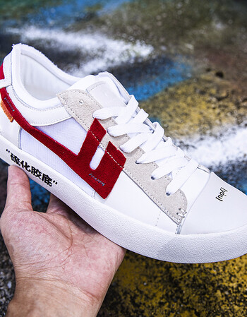 回天之力鞋 ins超火的鞋子off white鸳鸯男女情侣鞋板鞋小白鞋 红色