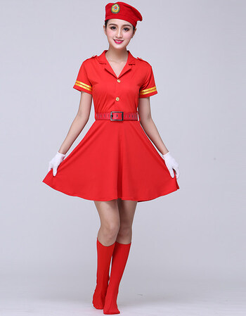 水兵舞服装全新女套装2018新款夏季短袖军装舞蹈广场舞演出服 短袖