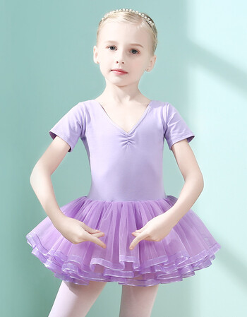 儿童舞蹈服夏季短袖女童芭蕾舞裙小女孩练功服幼儿园六一演出服装