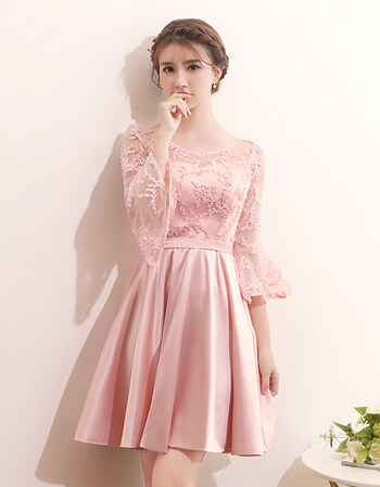 粉色伴娘服短款2018新款姐妹团伴娘礼服裙子闺蜜团女毕业晚礼服 粉色d