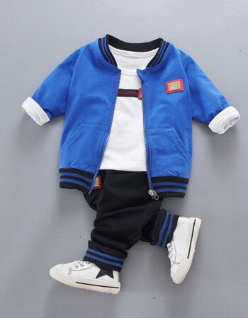 男童装春秋款运动三件套装婴儿童小孩衣服宝宝秋装0-1-2岁外套3潮?