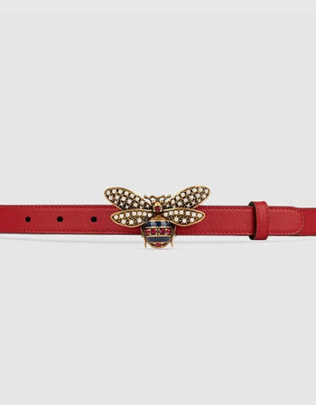 简约百搭韩国2018新款小蜜蜂装饰女士真皮皮带女牛皮连衣裙细腰带