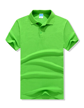 翻领短袖polo衫企业t恤工衣服广告文化衫diy印logo字丅恤男女 绿色 xx