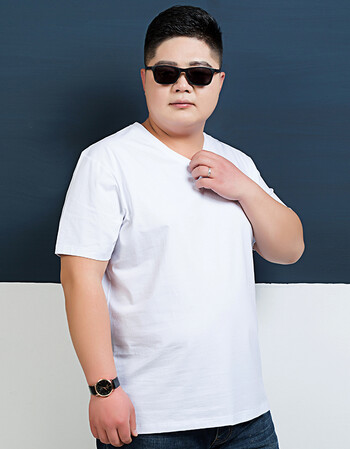 mycoron 加肥加大码纯棉短袖t恤男装胖子肥佬半袖汗衫