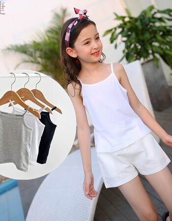 畅印女童吊带背心打底衫夏季薄款中大童12-15岁白色安全内衬上衣sd
