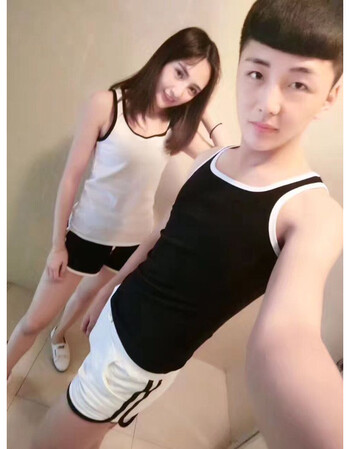 k55背心黑 k55短裤白 l码(120斤左右)