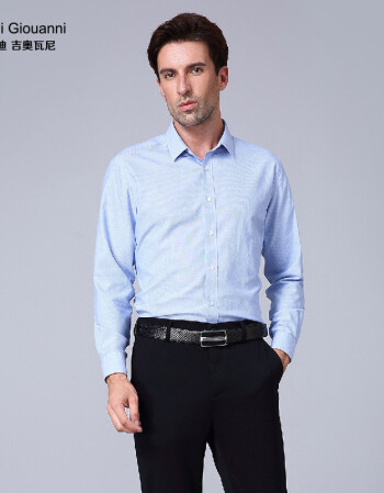费雷迪吉奥瓦尼freddi giouanni 2018新款时尚商务纯棉男士长袖衬衫