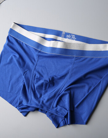 (新品特惠)舒适健康无痕平角男内裤 性感无锁边舒适内裤男 特 蓝色