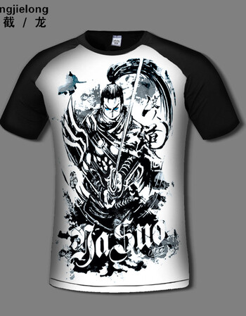 游戏t恤 中国风水墨ez亚索人气新品男女速干短袖t恤 短袖-中国风亚索